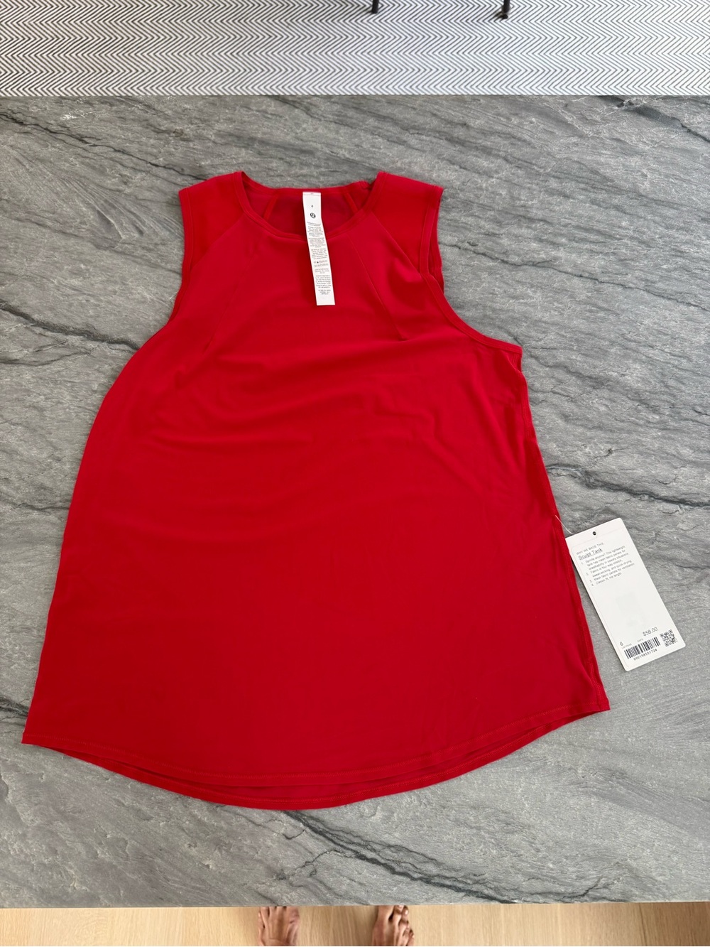 lululemon athletica Red Sleeveless Performance Tank